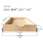 Kitchen Slide Out Cabinet Shelf Pull Wood Drawer Storage W30XD21 Soft Close. Fixed Price $74.99.