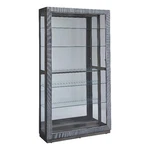 Modern Sliding Door Curio Cabinet Medium Brown Wood By Pulaski Furniture. Fixed Price $1929.00.