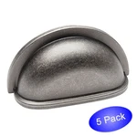 *5 Pack* Cosmas Cabinet Hardware Weathered Nickel Handle Cup Pulls #4310WN. Fixed Price $10.95.
