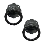 Adonai Hardware Adriel Antique Wrought Iron Cabinet Ring Drop Pulls 2 Pack. Fixed Price $32.50.
