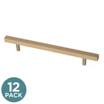 12-PACK Square Bar 6-5/16 In. (160 Mm) Modern Champagne Bronze Drawer Pulls. Fixed Price $115.14.