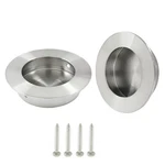 Suiwotin Round Recessed Pull, Brushed Nickel 2-9/16" OD-2PCS, Silver. Fixed Price $11.45.