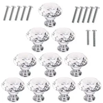 Akstore 10 Pcs Crystal Glass Cabinet Knobs 30MM Diamond Shape Clear-silver. Fixed Price $14.85.