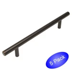 *5 Pack* Slim 3/8" Diameter Cosmas Oil Rubbed Bronze Euro Bar Pull 404-128ORB. Fixed Price $11.77.