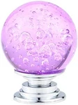 1-1/4" Bubble Glass Knob Purple. Fixed Price $6.67.