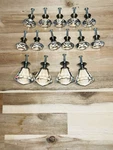 Drawer Pulls Clear Glass Crystal Heavy Mixed Metal Base Cabinet Door Crafting 15. Fixed Price $32.00.