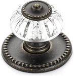 Richelieu BP16063244BB Montreuil Knob (1-5/16") Clear Acrylic & Burnished Brass. Fixed Price $6.49.