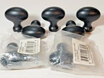 Lot 7 Jeffrey Alexander Oval Knob 3991-BLK Matte Black Cabinet Hardware Lyon. Fixed Price $19.95.