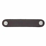 Vicenza Designs K1164 Cestino Leather Pull 5-INCH Brown Polished Nickel. Fixed Price $7.96.