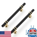 Ravinte 5-PACK Matte Black & Gold 7.38" Cabinet Pulls Handles Kitchen 5" Cc. Fixed Price $52.80.