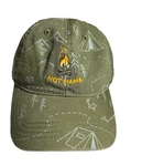 Home Free Hot Mama Campfire Hat Olive Green Embroidered Leather Strapback Cap. Fixed Price $19.00.