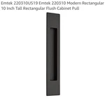 Emtek 220310US19 Brass Modern Rectangular Flush Pull 10", Flat Black. Fixed Price $24.95.