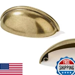 Khtumeware 10PK 5" Burnished Brass Cabinet Cup Pulls Antique Drawer Handles. Fixed Price $73.05.