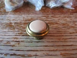 Lot Of 20, Belwith P417-AD, 1-1/4" Knob Hand Polished Beige/cream Ceramic Insert. Fixed Price $6.95.