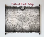 Atlas Of Worlds, Fantasy Inspired Path Exile Map, Wall Art, Handmade Scroll. Fixed Price $34.99.
