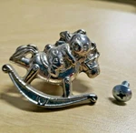 Cliffside Industries Designer Nickel Rocking Horse Cabinet Pull Nos Mod #BR58-NI. Fixed Price $19.97.