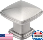 Homdiy 12PK Brushed Nickel Square Cabinet Knobs 1.2IN Kitchen Door Handles. Fixed Price $45.99.