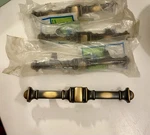Vintage Amerock Viscount Antique Brass 3"CC Cabinet Bar Pull Handle BP234-AB. Fixed Price $12.00.