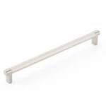 Emtek Select Cabinet Pull 10" C-c Rectangular Stem, Knurled Bar Satin Nickel. Fixed Price $48.00.