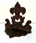 Boy Scouts Brass-plated Cast Iron Book End Bsa Eagle Be Prepared Some Patina. Fixed Price $16.15.