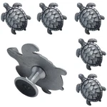 Hwaqhdyl 6 Pcs Sea Turtle Shape Knobs Door Handle Cabinet Drawer Silver. Fixed Price $27.46.