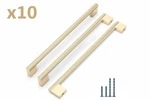 Romatee 10 Pack Inch Hole CENTER(254MM) Gold Knurled Cabinet Pull Kitchen. Fixed Price $24.59.