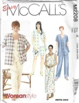 Plus Size Mccall's Pattern #M2208-WOMEN'S Shirt-dress/top-pants-shorts 18W-22W. Fixed Price $5.95.