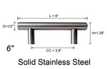 6" Solid Stainless Steel Kitchen Cabinet Drawer Bar Pull Handle KP01. Fixed Price $28.99.