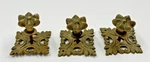 Set Of 3 Vintage Keeler Brass Co 1950-60 Ornate Filigree Floral Knobs. Fixed Price $44.59.