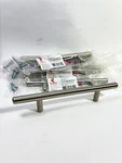 10-RICHELIEU Contemporary Modern Bar Cabinet Pull Brushed Nickel 4-1/4 Centers. Fixed Price $47.50.
