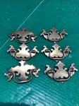 (6) Keeler Brass Kbc N19356 Drop Bail Colonial Chippendale Drawer Pulls. Fixed Price $29.95.