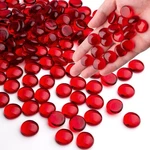 Red Glass Marbles, Transparent And Smooth Flat Beads For Lb,. Fixed Price $13.35.