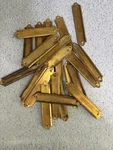 25 Vintage Brass Label Card Holder Drawer Catalog File Cabinet Index Handle Pull. Fixed Price $25.00.