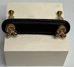 Vicenza Designs K1178 Equestre Rope Leather Pull, 4-INCH, Brown, Polished Gold. Fixed Price $29.50.