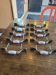 Vintage Brass & Porcelain Drawer Pulls Handles Blue Flowers White Lot Of 10. Fixed Price $49.99.