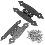 Waziaqoc 10PCS Antique Black Steel Cabinet Hinges, 3.5' X Pieces,. Fixed Price $11.94.