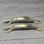 2- Belwith Hickory P506-SB Satin Brass 3" Centers Cabinet Handle Pull Country. Fixed Price $8.99.