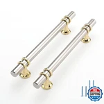Leulan 10 Pack: Brushed Nickel/gold 4" Cabinet Pulls, Drawer Handles. Fixed Price $75.90.
