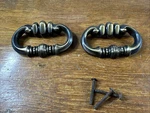 Vintage Antiqued Brass Drawer Pulls 7/8" Canada, Ch 1316 2" Hole To. Fixed Price $8.99.