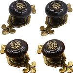 Ceramic Cabinet Knobs, 4 Pack Vintage Elegant Drawer With Backplate. Fixed Price $17.46.