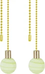 20510-22, 12" Light Green With Grain Glass Knob Pull Chain Copper. Fixed Price $45.99.