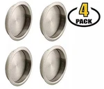 New NUK3Y Easy Snap-in Closet Door Finger Pull 2-1/8" 4-PACK Satin Nickel Nwt. Fixed Price $9.98.