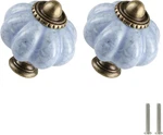 Blue Crackle Pumpkin Knobs 12 Pack Ceramic Cabinet Vintage Drawer Pulls -. Fixed Price $20.81.