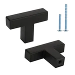 Lontan Kitchen Cabinet Knobs Matte Black 2" Square - LSJ12BK 25 Pack. Fixed Price $41.95.