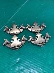 (4) Keeler Brass Kbc N19356 Drop Bail Colonial Chippendale Drawer Pulls. Fixed Price $19.95.
