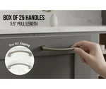 Hafele Cabinet Pull Handle 5.5" Matt Nickel Zamak 1017595 25-PACK Drawer Silver. Fixed Price $32.50.