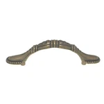 Belwith Chartres Antique Mist 3" Ctr. Oak Leaf Cabinet Arch Pull Handle P7334-AM. Fixed Price $9.71.