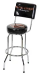 Harley-davidson Bar & Shield Stool With Back Rest HDL-12204. Fixed Price $169.95.