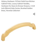 Hickory Hardware 3-3/4" (96MM) Luxury Cabinet, Drawer Pulls. Fixed Price $50.00.