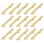 15 Pack Brushed Gold Cabinet Pulls Stainless Steel Bar Handles Modern .... Fixed Price $34.44.